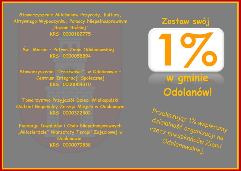 Zostaw 1% w Odolanowie