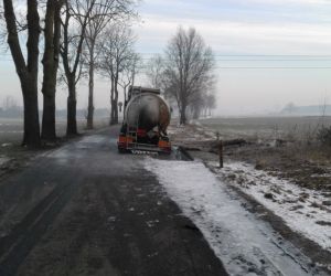 Pożar cysterny na drodze Odolanów - Świeca