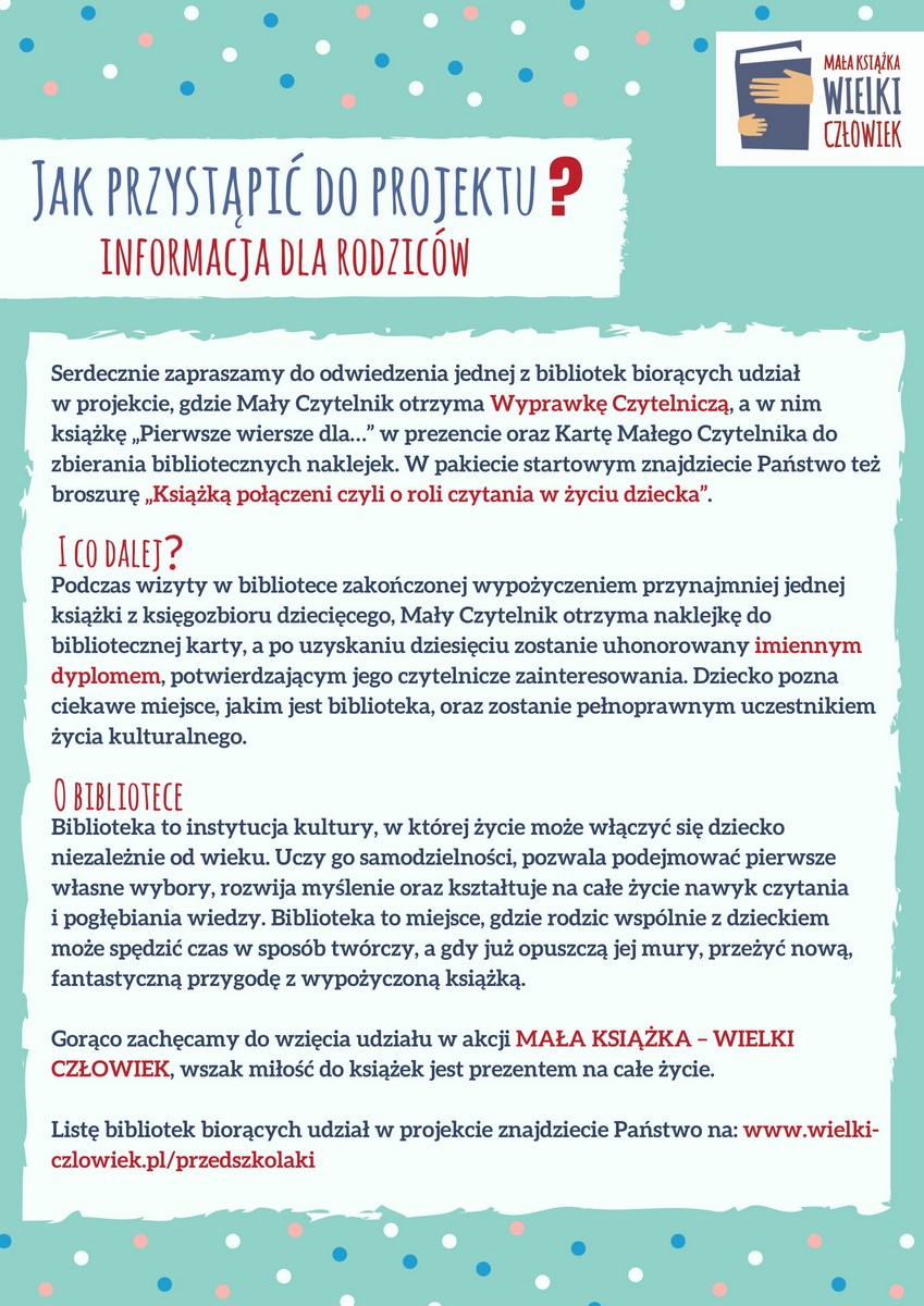 Mała Książka Wielki Człowiek - List do rodziców-1