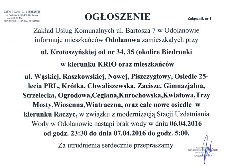 Ogłoszenie