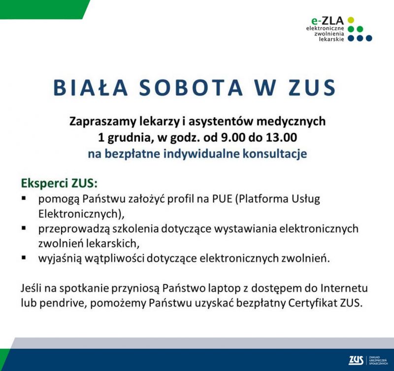 Biała sobota w ZUS!