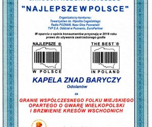 Kapela znad Baryczy uhonorowana w Poznaniu