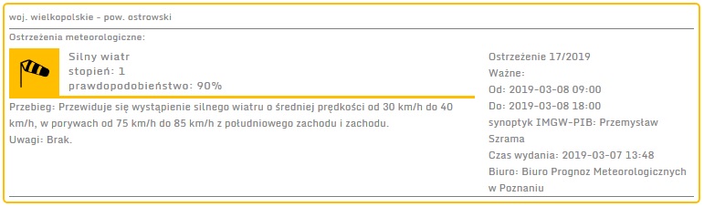 Ostrzeżenie meteorologiczne