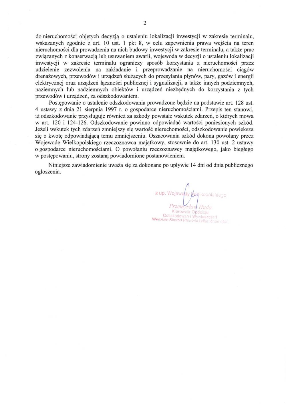 Obwieszczenie Wojewody Wielkopolskiego SN-VII.7534.315.2019.17-2