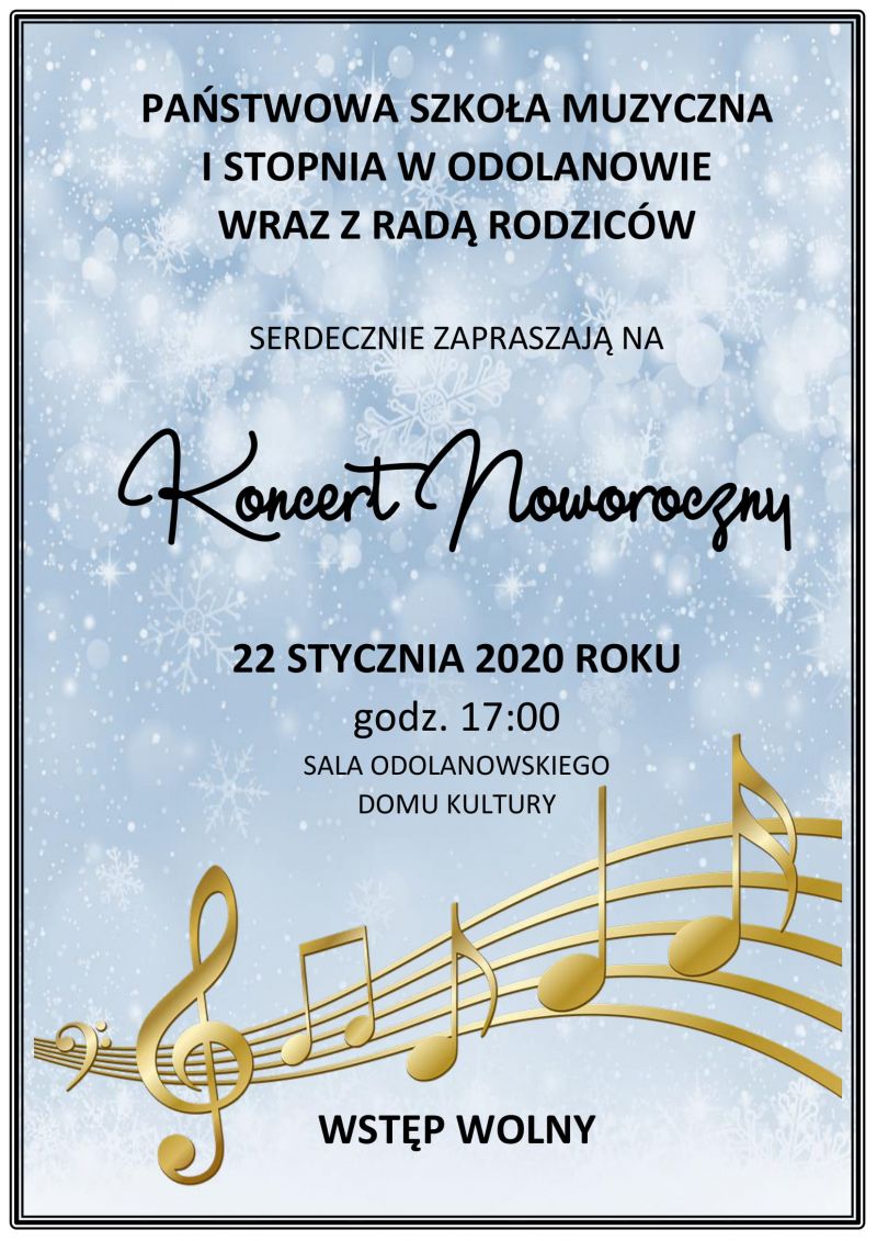 Koncert noworoczny Szkoły Muzycznej