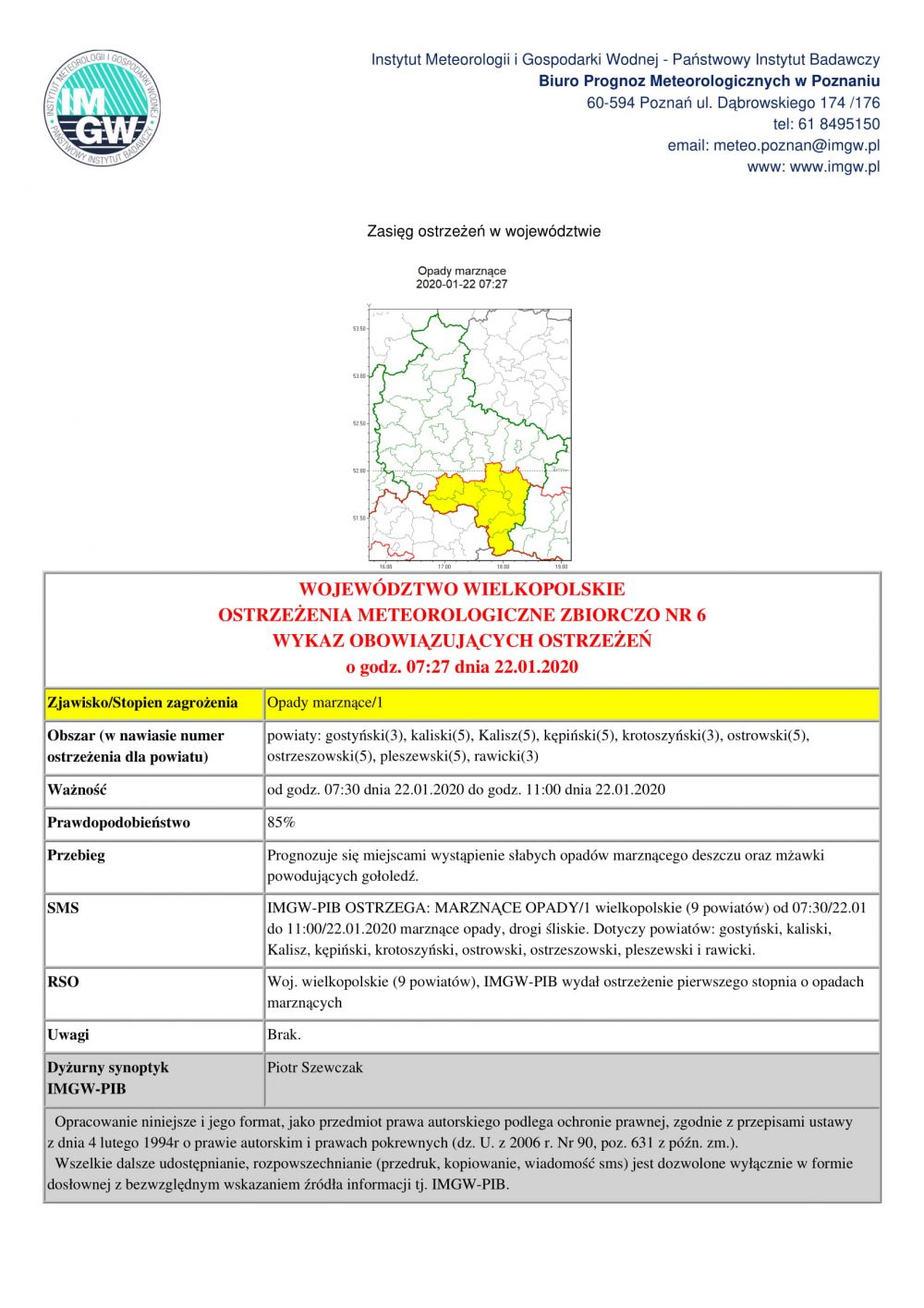 ostrzeżenie meteo