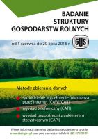 Badanie struktury gospodarstw rolnych - plakat