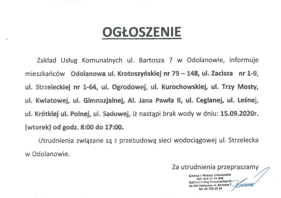 ogłoszenie