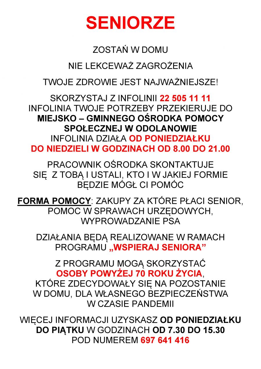 dla seniorów