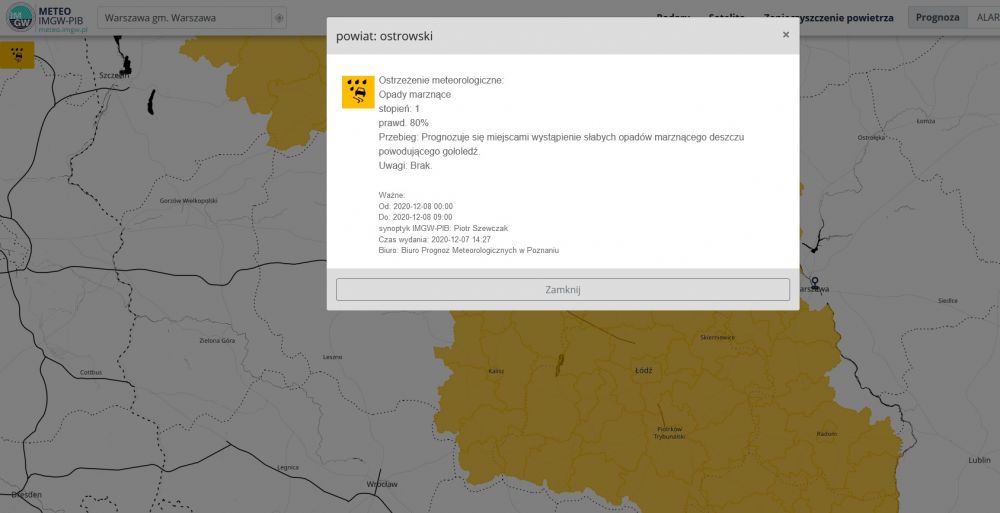 Ostrzeżenie meteorologiczne