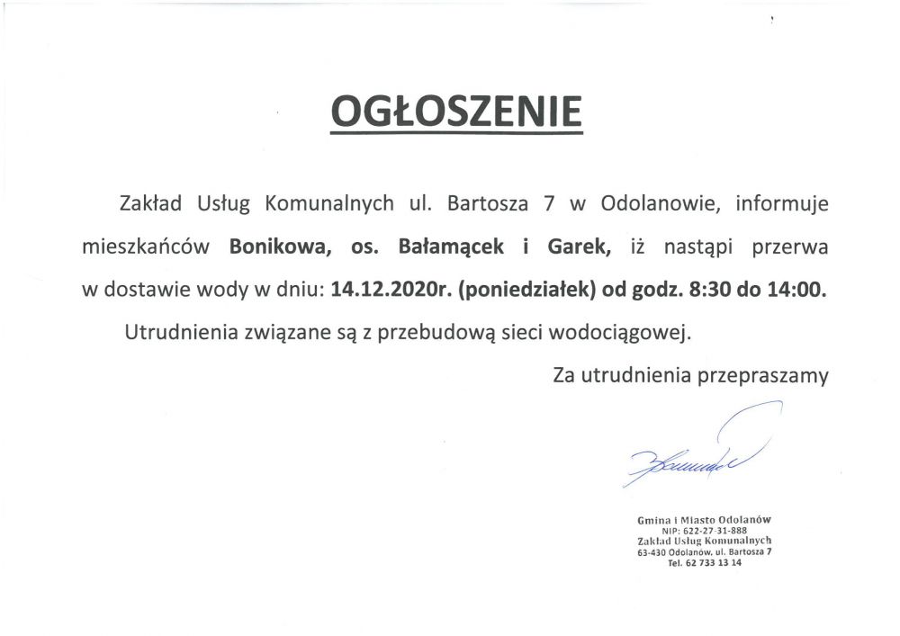 Ogłoszenie