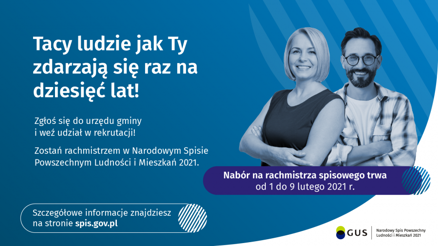 Nabór na rachmistrza spisowego w dniach 1-9 luty 2021r.