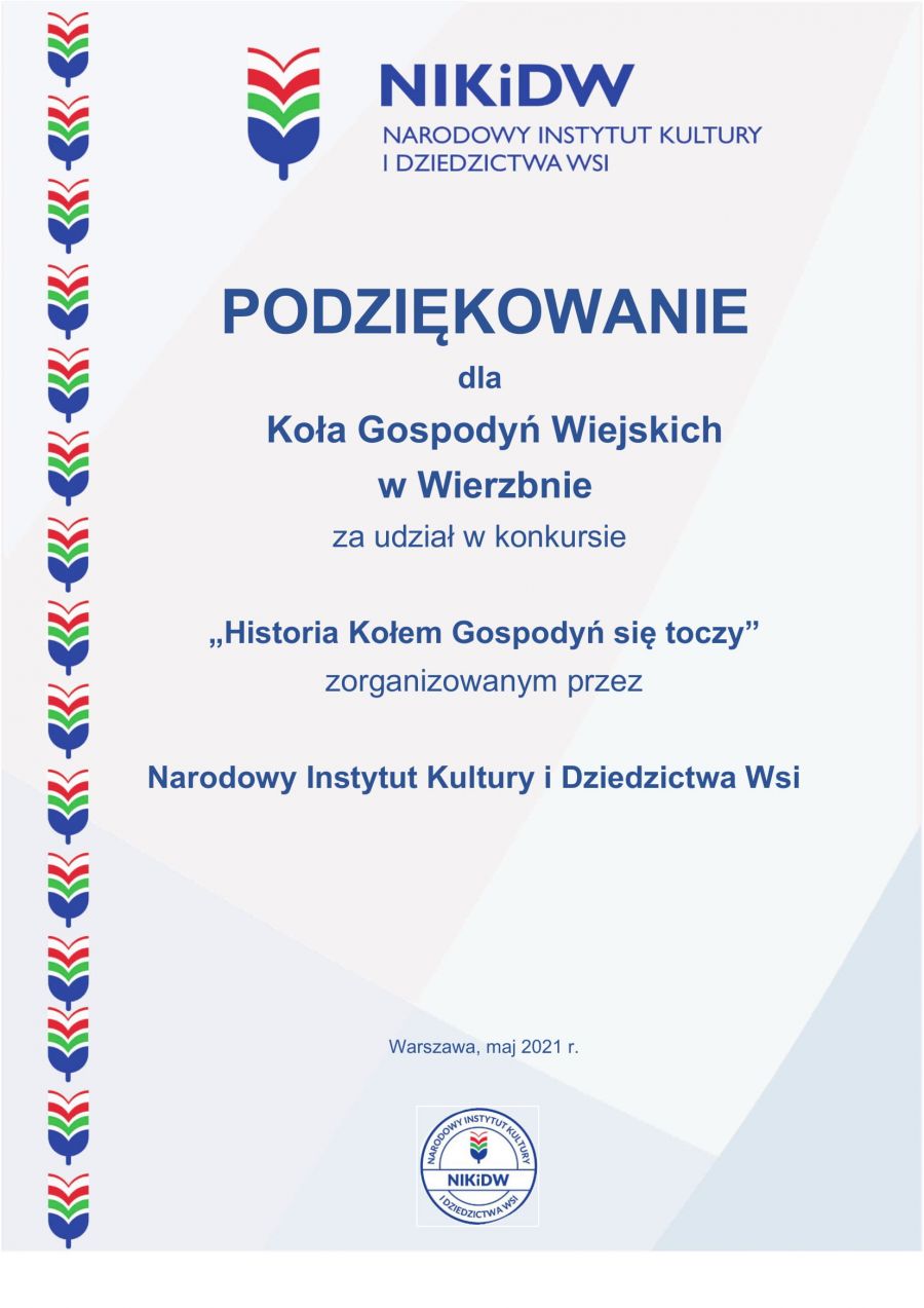 Dyplom dla KGW