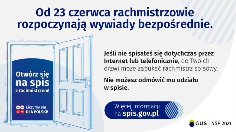 Jeżeli nie spisałeś si.e do tej poro przez internet lub telefonicznie do twoich drzwo może zapukać rachmistrz spisowy. Nie...