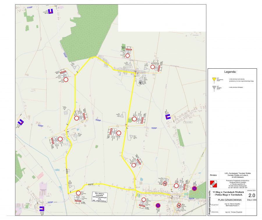 Planowane zamknięcie dróg godzina około 10:30-11:00. Planowane otwarcie godzina 14:00-14:15. Data 11.07.2021 r.