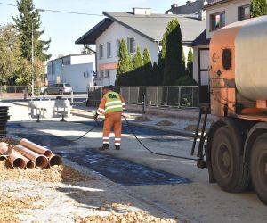 Trwa jedna z największych inwestycji drogowych na terenie Gminy Odolanów w 2021 roku, czyli przebudowa ul. Franciszka Sójki.