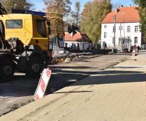 Trwa jedna z największych inwestycji drogowych na terenie Gminy Odolanów w 2021 roku, czyli przebudowa ul. Franciszka Sójki.