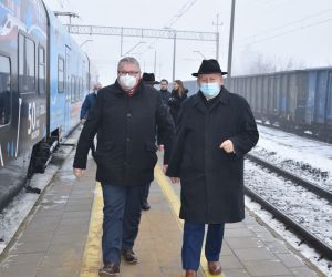 Dziś przed południem nowoczesny pociąg Kolei Wielkopolskich dotarł do Odolanowa z gronem znakomitych gości na pokładzie