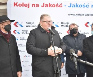 Dziś przed południem nowoczesny pociąg Kolei Wielkopolskich dotarł do Odolanowa z gronem znakomitych gości na pokładzie