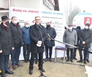 Dziś przed południem nowoczesny pociąg Kolei Wielkopolskich dotarł do Odolanowa z gronem znakomitych gości na pokładzie