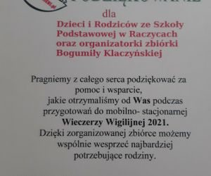 Tradycyjnie, przed świętami Bożego Narodzenia, już po raz dwudziesty w Szkole Podstawowej w Raczycach, odbyła się...