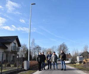 Nowe oświetlenie na ulicy spacerowej w Bonikowie