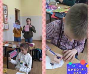 Uczniowie Szkoły Podstawowej w Nabyszycach i Gliśnicy wzięli udział w akcji wysyłania kartek walentynkowych do Domu Seniora...