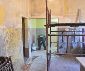 W lutym rozpoczęły się prace remontowe w pomieszczeniach kuchni oraz zmywalni w Sali Wiejskiej w Świecy II