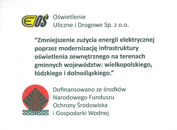 ”Zmniejszenie zużycia energii elektrycznej poprzez modernizację infrastruktury oświetlenia zewnętrznego na terenach...