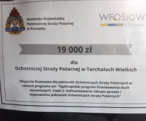 Jednostka OSP Tarchały Wielkie otrzymała Promesę z WFOŚIGW w kwocie 19 000 zł