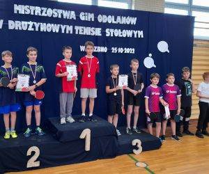 Drużynowe Mistrzostwa Gminy Odolanów w tenisie stołowym w kategorii dziewcząt i chłopców klas 4-6 i 7-8.