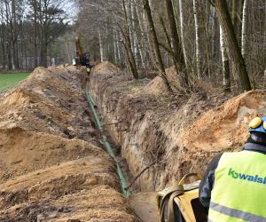 trwa budowa systemu odprowadzającego wody opadowe z terenów przemysłowych