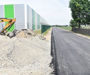 Droga gminna na linii Odolanów-Kaczory (inwestycja nie została jeszcze ukończona)