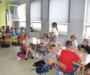 Z uczestnikami półkolonii spotkał się Burmistrz Marian Janicki