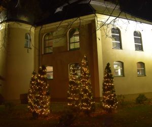 Odolanów przyozdobiony świątecznymi dekoracjami