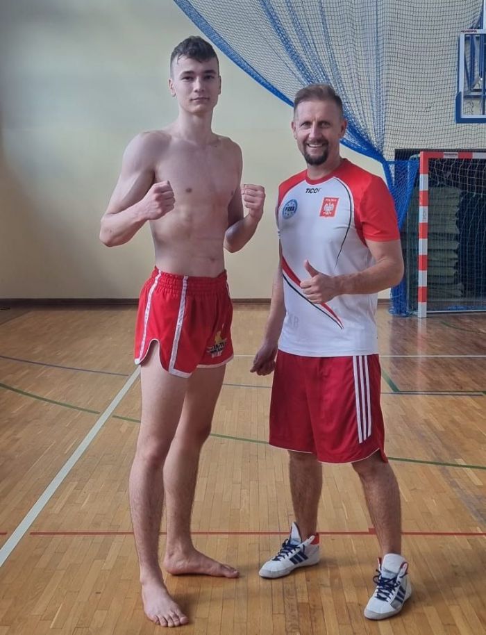Filip Sójka, który stanie do walki w formule K1, w kategorii junior starszy do 81 kg