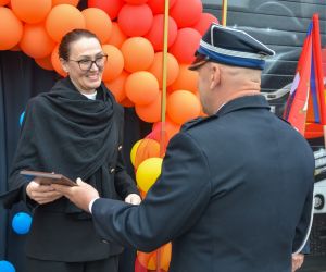 Uroczyste poświęcenie pojazdu pożarniczego oraz przyczepki z pompą wysokiej wydajności