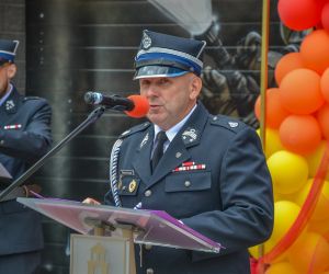 Uroczyste poświęcenie pojazdu pożarniczego oraz przyczepki z pompą wysokiej wydajności
