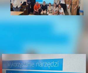 Nauczyciele na szkoleniu z nowoczesnych technologii