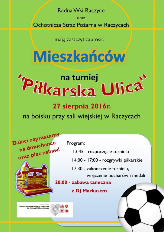 Plakat "Piłkarska ulica"