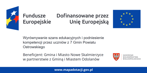 Baner Projekt Partnerski „Wyrównanie szans edukacyjnych i podniesienie kompetencji przez uczniów z 7 Gmin Powiatu...