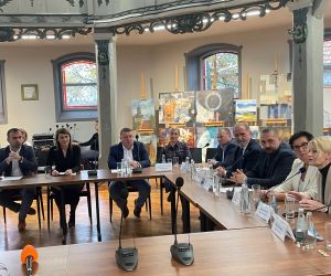 Konferencja prasowa dotycząca powstania klastra energetycznego Gmin Odolanów, Przygodzice i Sulmierzyce