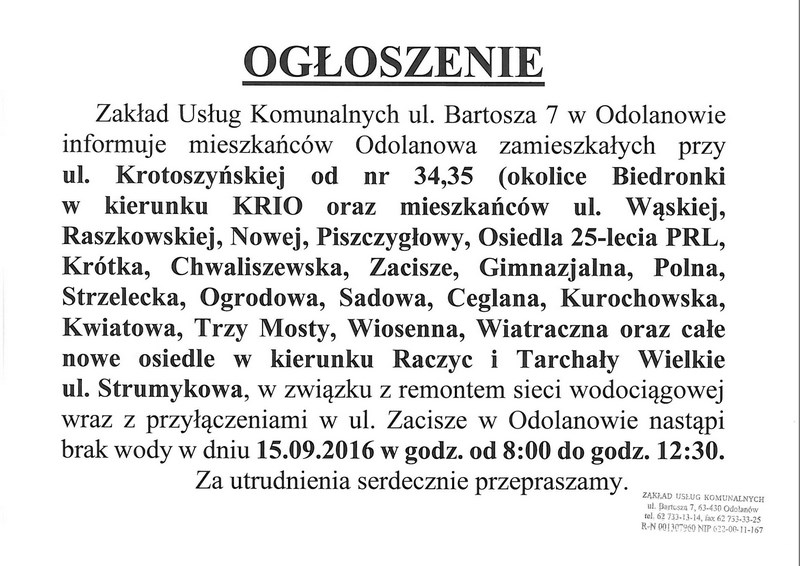 Ogłoszenie