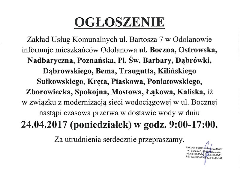 Ogłoszenie