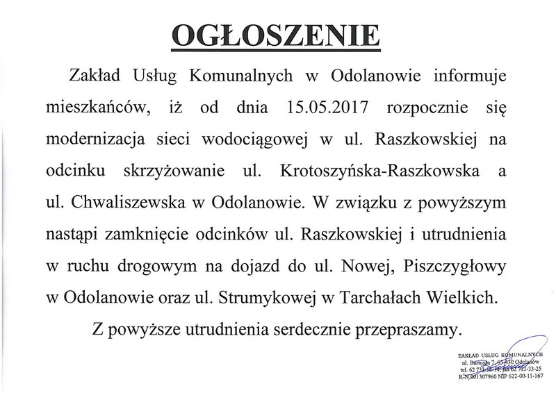 Ogłoszenie