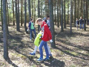 Udział Gimnazjum w Świecy w akcji "Wielkie sprzątanie Nadleśnictwa Antonin"