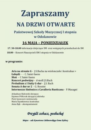 Drzwi Otwarte w Szkole Muzycznej w Odolanowie