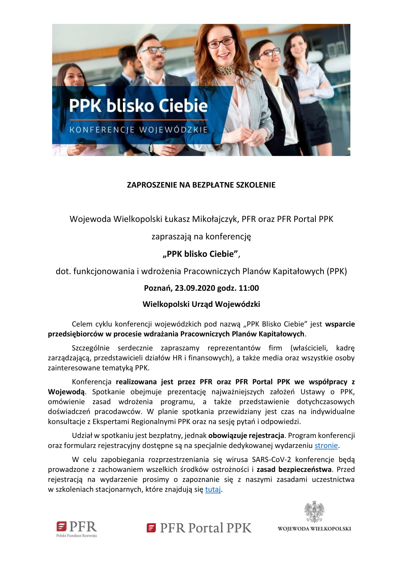 Zaproszenie na bezpłatne szkolenie