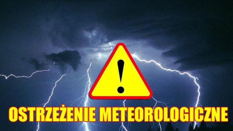 Ostrzeżenie meteorologiczne: Prognozuje się burze z opadami deszczu i miejscowo występującym gradem