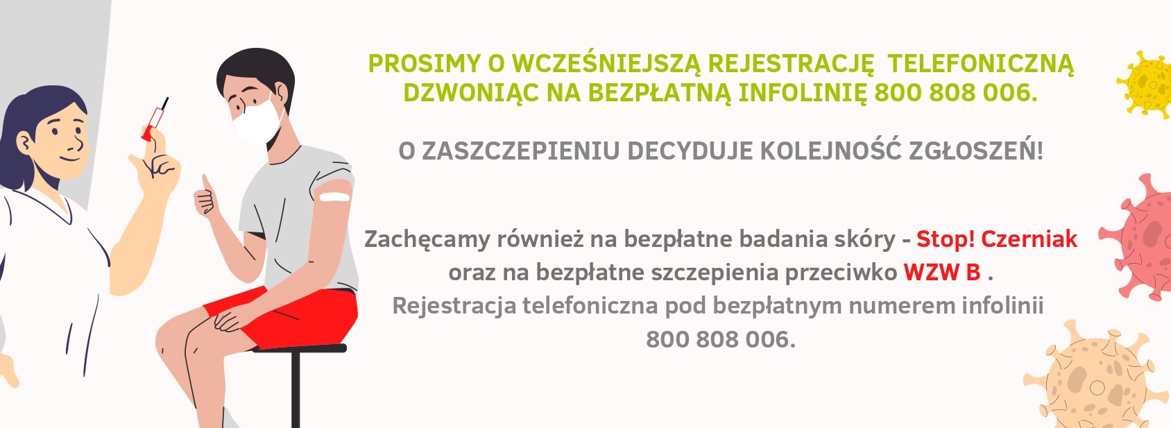 Bezpłatne szczepienia przeciw grypie. Nie zwlekaj!